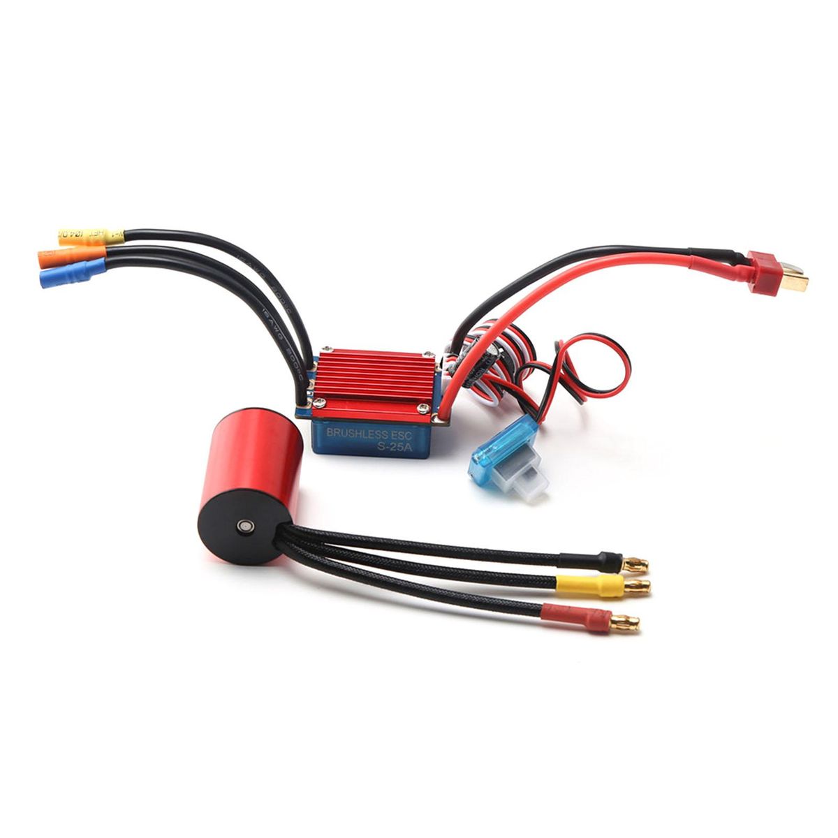 S2435 4500KV Brushless Motor 4P Sensorless 25A Brushless ESC Electric Speed Controller for 1/16 1/18 RC Car Truck