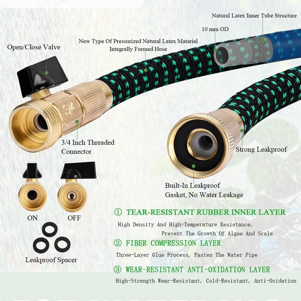 Expandable Garden Hose 50FT with 9 Functional Nozzles -US
