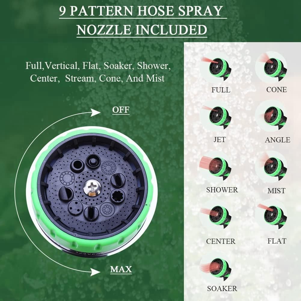 Expandable Garden Hose 50FT with 9 Functional Nozzles -US