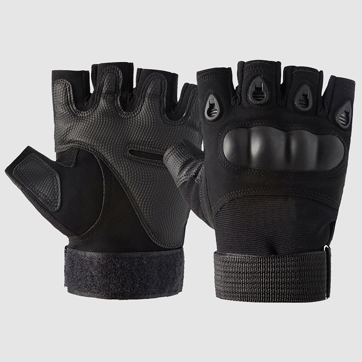 Fingerless  With Hard Knuckle Anti-Slip Adjustable Half