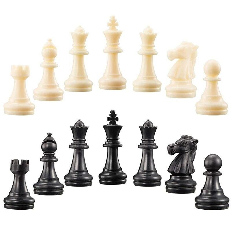Plastic Chess Pieces 8.5cm Large Chess Adult Children's Game Puzzle High Quality Backgammon Toys