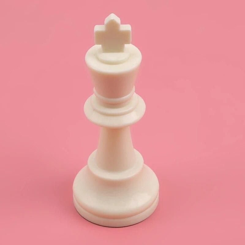 Plastic Chess Pieces 8.5cm Large Chess Adult Children's Game Puzzle High Quality Backgammon Toys