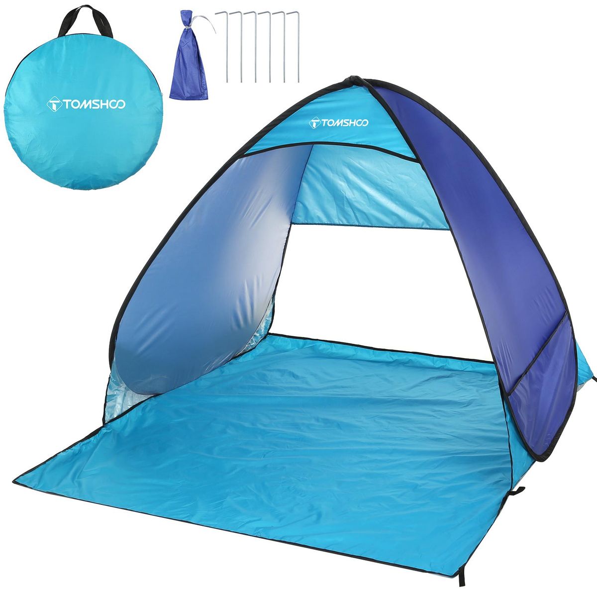 TOMSHOO Automatic Instant Pop Up Beach Tent Lightweight Outdoor Beach Shade Sun Shelter Tent Canopy Cabana with Carry Bag