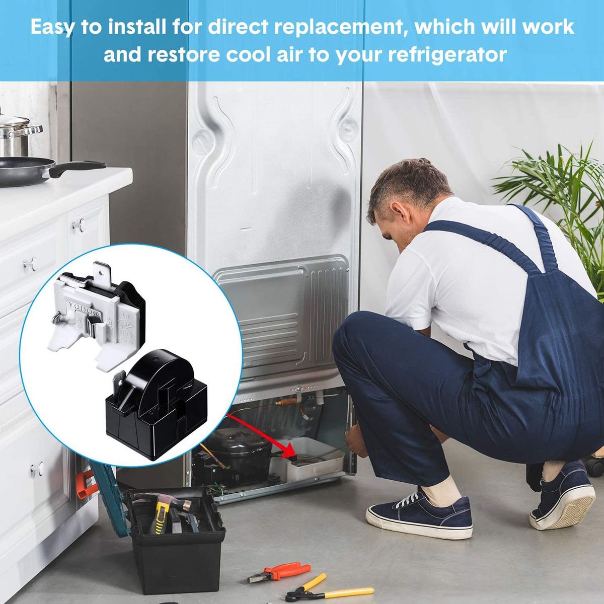 PTC Starter Relay And 6750C-0005P Refrigerator Overload