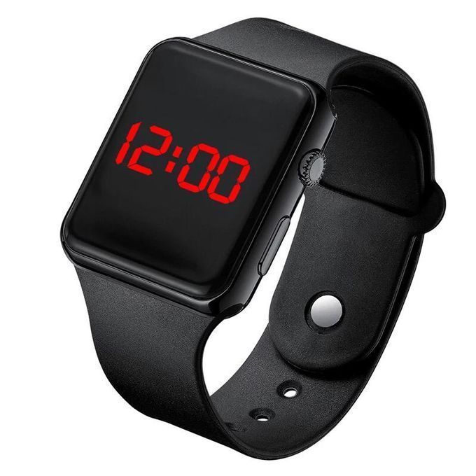 Silicone LED Digital Electronic Sports Wristwatch - Unisex