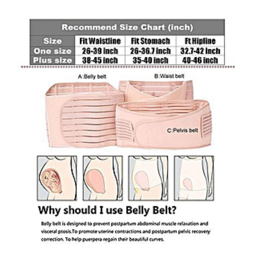 3 In1 Post Partum  Belly  Belt Body Shapewear