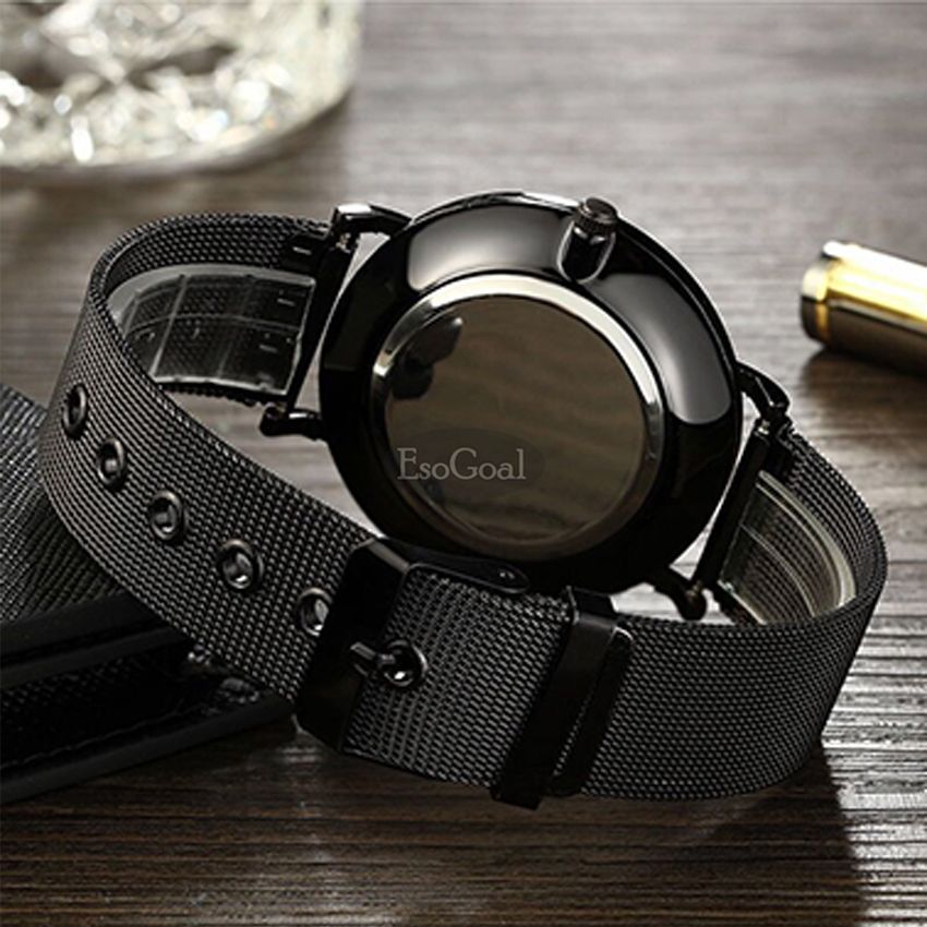 EsoGoal Men's Mesh Strap Watch Simple Fashion Big Dial
