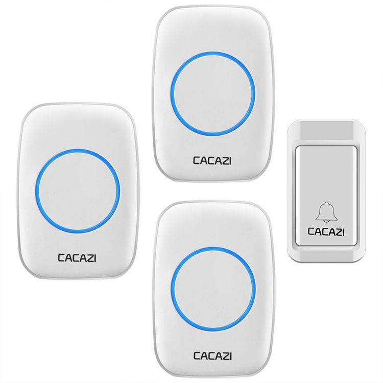 CACAZI A10G 1 Button 3 Receivers Wireless Home Cordless Bell