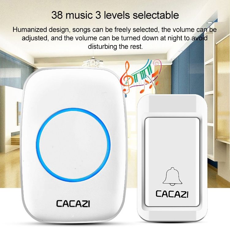 CACAZI A10G 1 Button 3 Receivers Wireless Home Cordless Bell