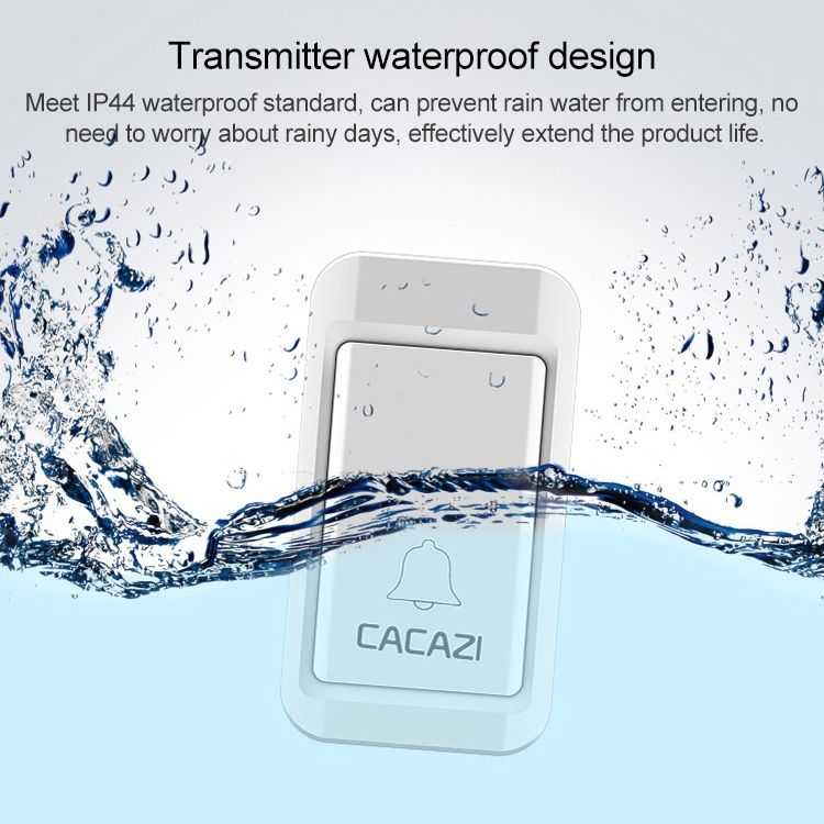 CACAZI A10G 1 Button 3 Receivers Wireless Home Cordless Bell