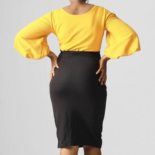 Ruth Bishop Sleeve Top And Vanessa Skirt Bundle-yellow/black