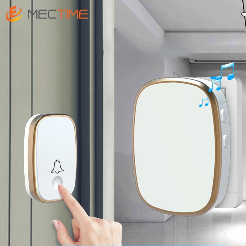 LED Wireless Doorbell Smart Waterproof Door Bell- White