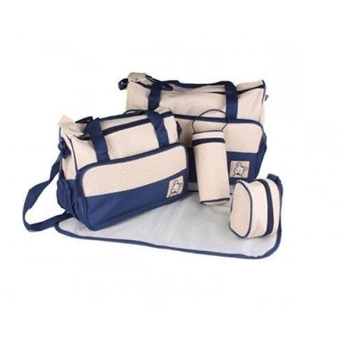 Maternity Mother Care Pregnancy Nursing Baby Nappy Diaper Outing Cloth Bag With Changing Mat - Multicolour