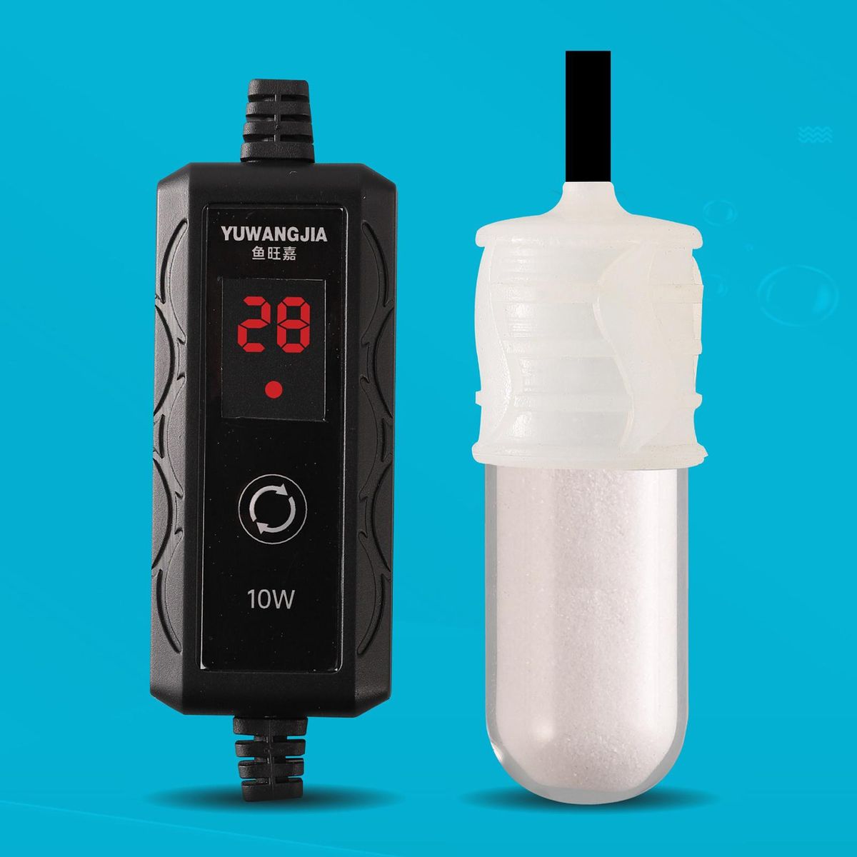 Aquarium Heating Rod Mini USB Submersible Aquarium Thermostat White