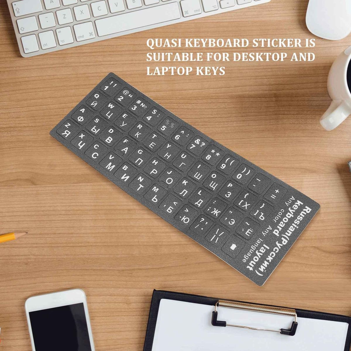 Russian Letters Keyboard Sticker for Notebook Laptop Desktop