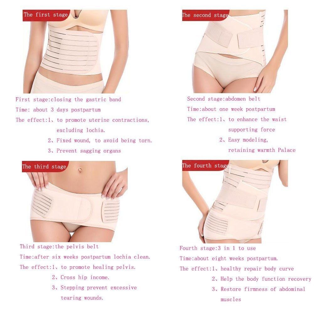 3 In 1 Postpartum Support - Recovery Belly Wrap Girdle Support Band Belt Body Shaper