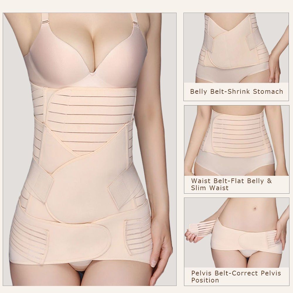 3 In 1 Postpartum Support - Recovery Belly Wrap Girdle Support Band Belt Body Shaper