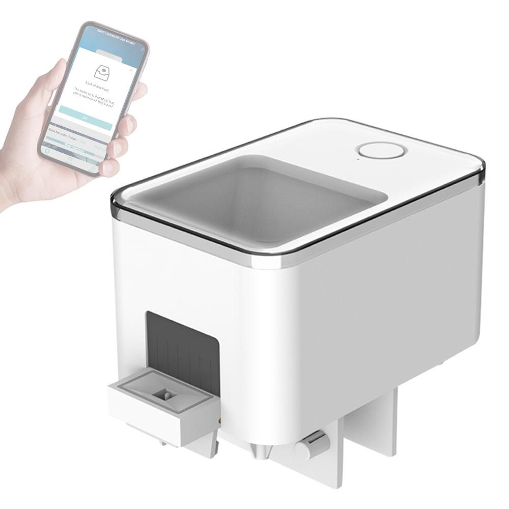 WiFi Intelligent Timing Automatic Feeder Aquarium Goldfish Feeder 100ML Large Capacity Fish Feeder Mobilephone APP Control