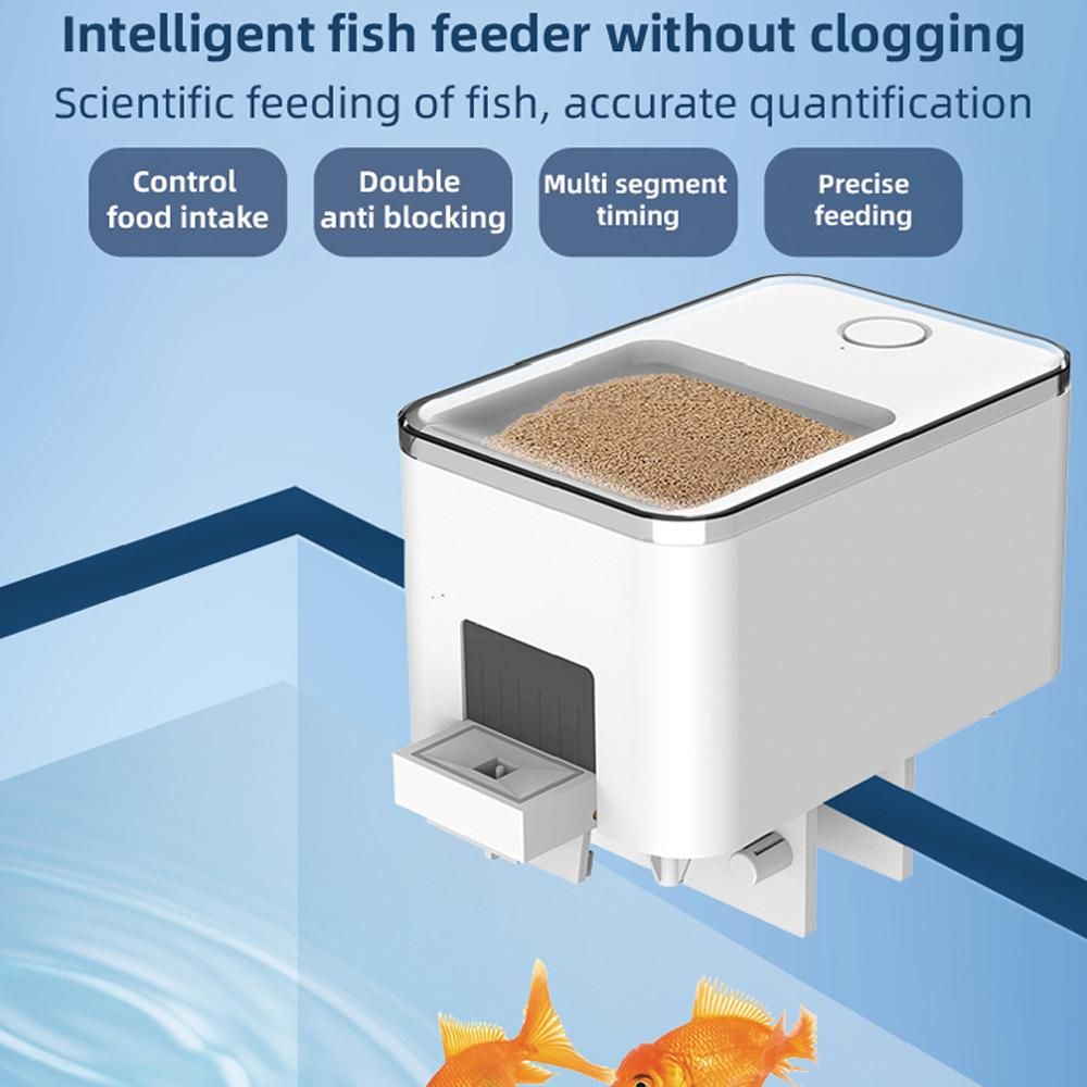 WiFi Intelligent Timing Automatic Feeder Aquarium Goldfish Feeder 100ML Large Capacity Fish Feeder Mobilephone APP Control