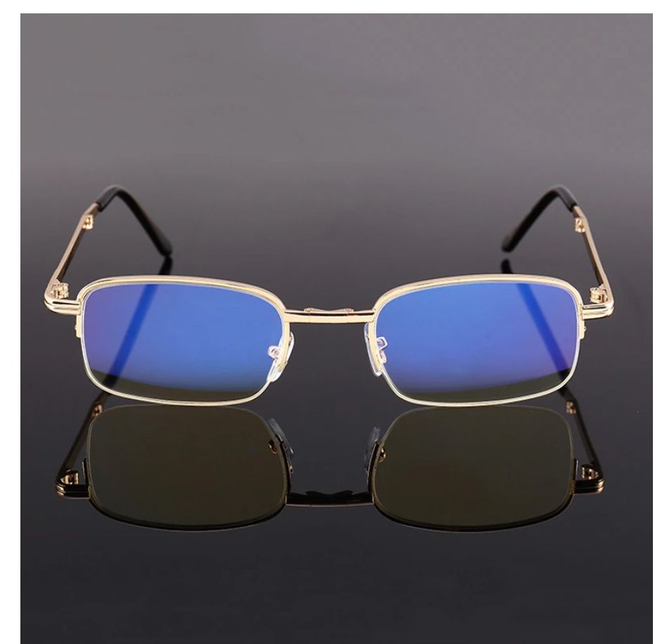 Anti Blue Ray Computer Reading Glasses Folding Eyewear With Case +1.50D
