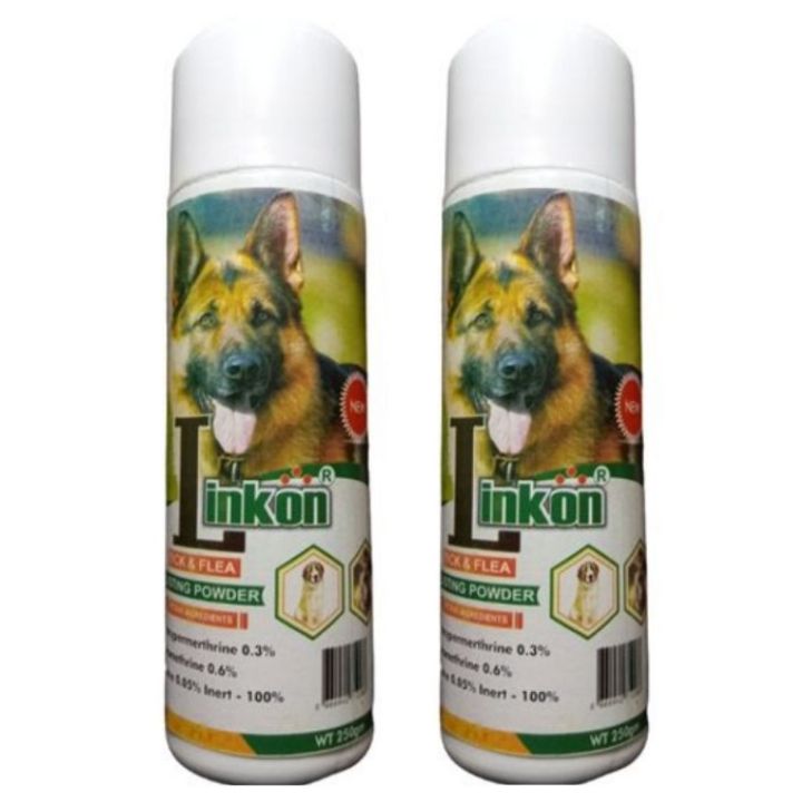 2pcs Linkon Ectoparasite Dog Powder For Ticks, Fleas, Maggots, Mites, Lice And Flies