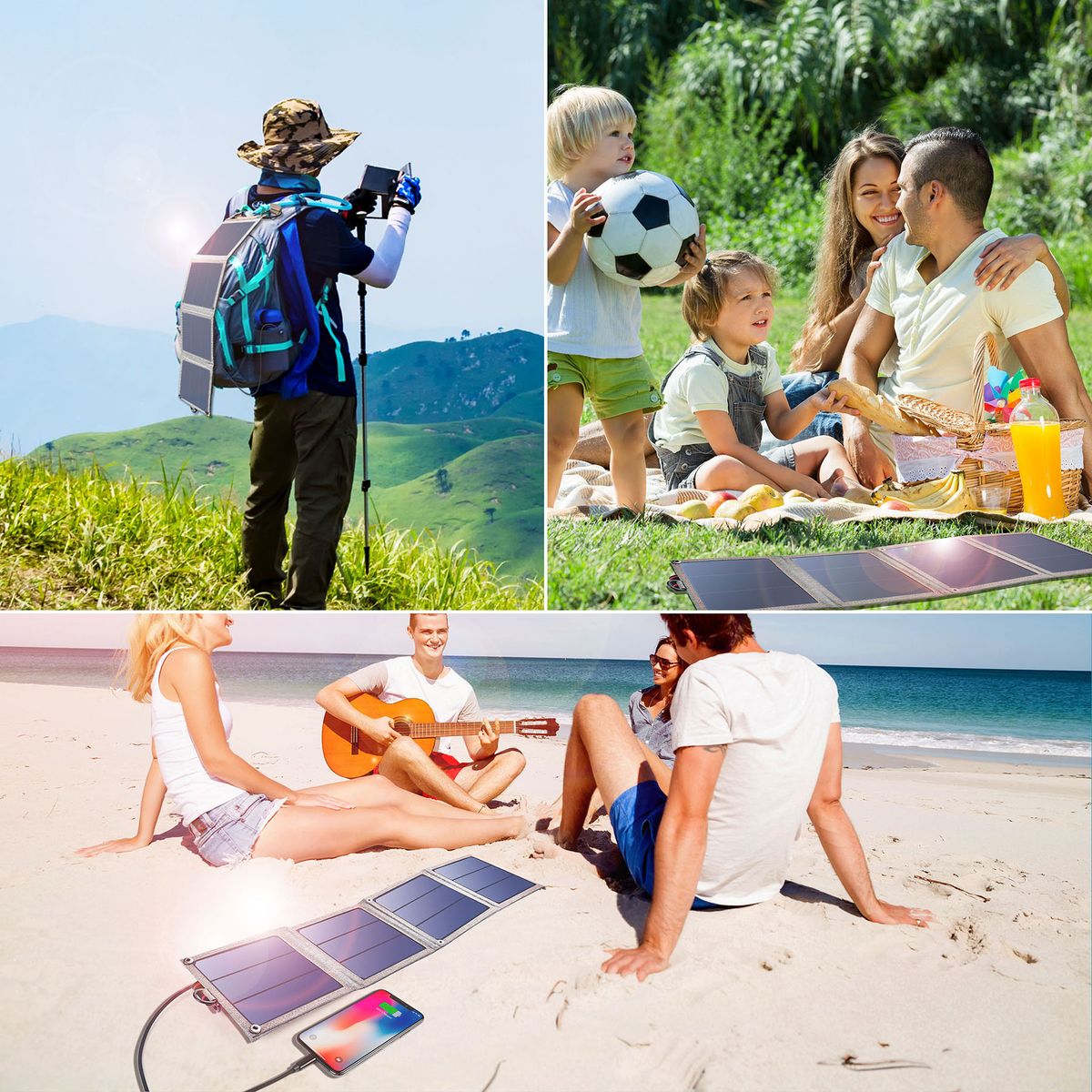 14W Foldable Solar Charger Panel Folding Bag - SC004