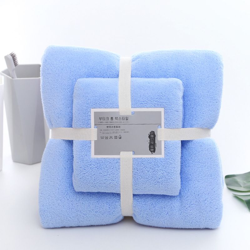 Big And Small  Absorbent Towel--blue