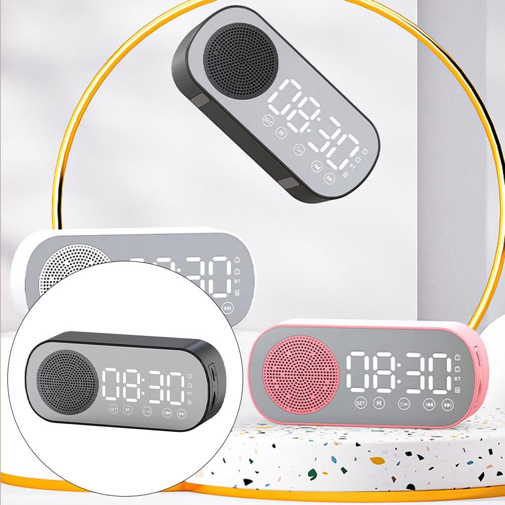 Bluetooth Speaker Alarm Clock Dual Clock Radio Bedside