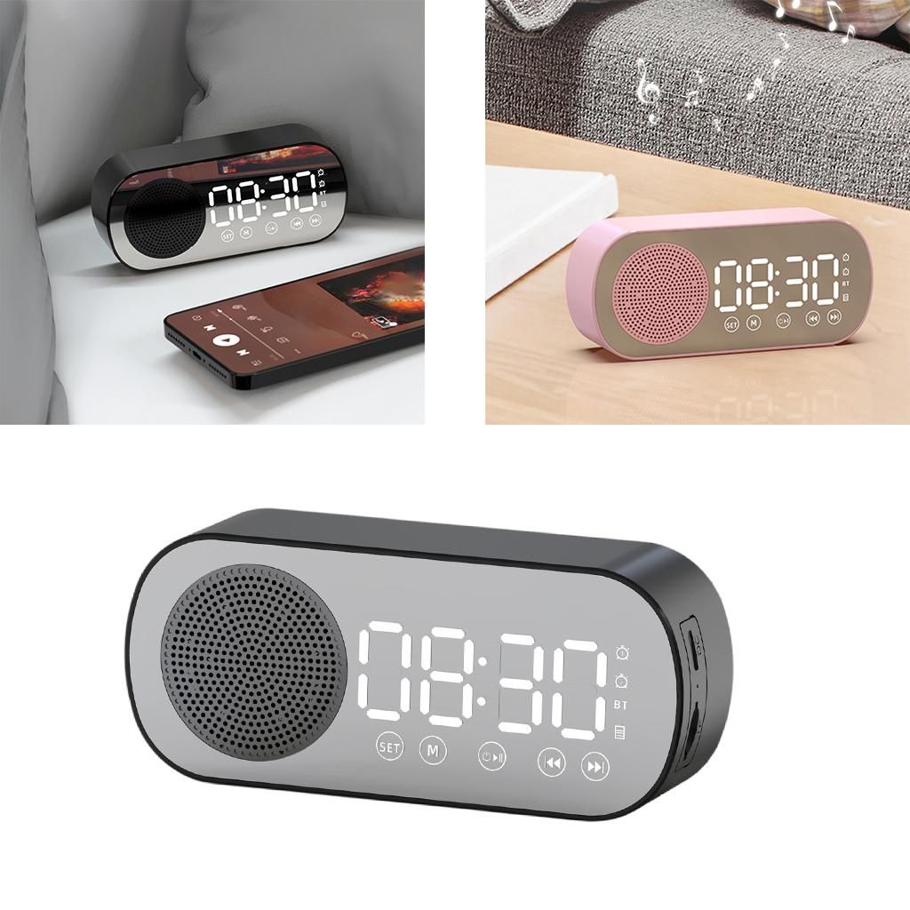 Bluetooth Speaker Alarm Clock Dual Clock Radio Bedside