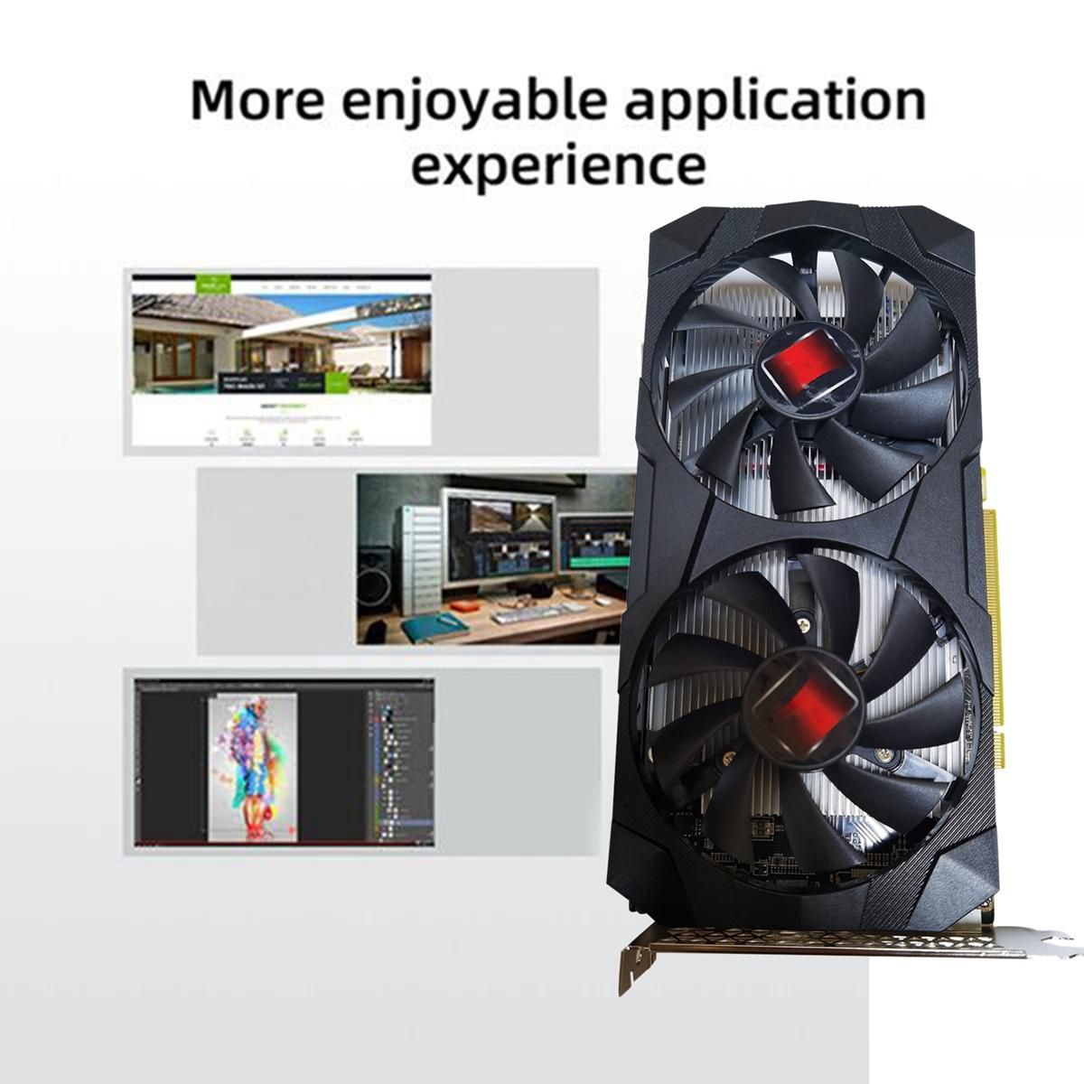 RX580 8G AMD Gaming Graphics Card 8GB GDDR5 256BIT 2048SP 1206MHz/1500 MHz PCI-E3.0 X16 DVI DP HDMI-Compatible Interface