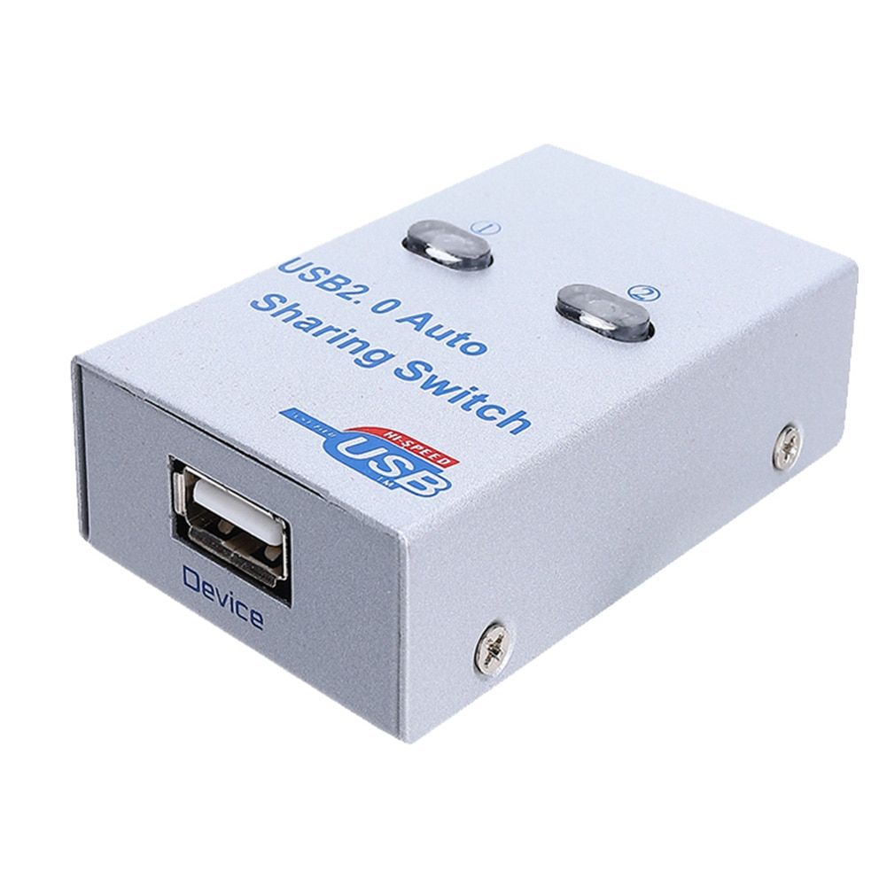 USB 2.0 Device Compact Scanner Office Printer Sharing Computer Electronic PC Switch HUB Automatic Splitter 2 Port Adapter Box