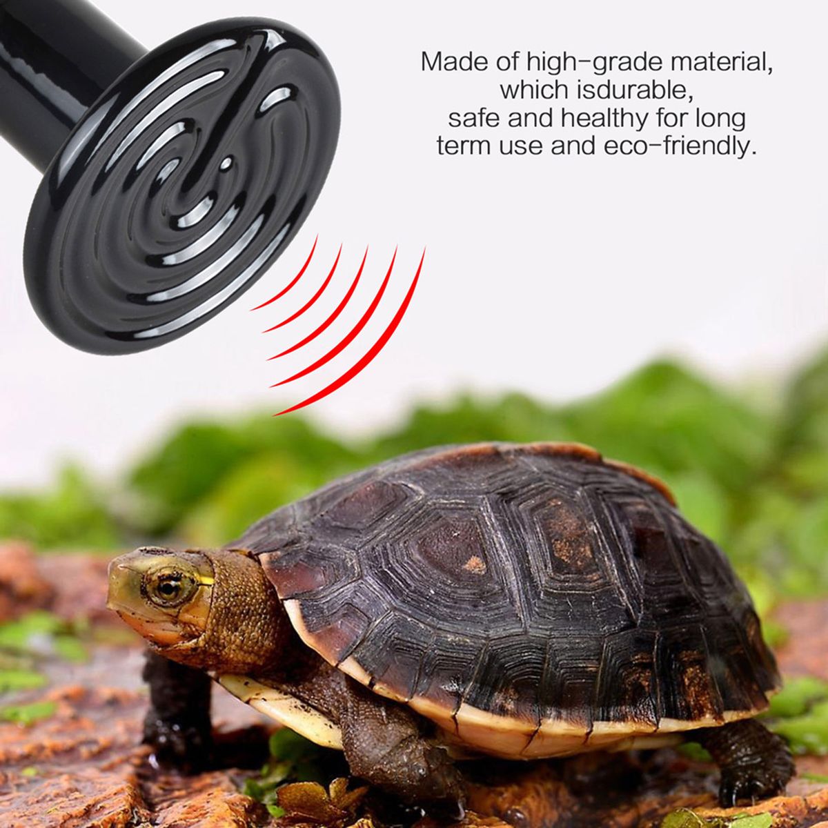 200W 220V Reptile Heat Lamp, Infrared Waterproof Ceramic