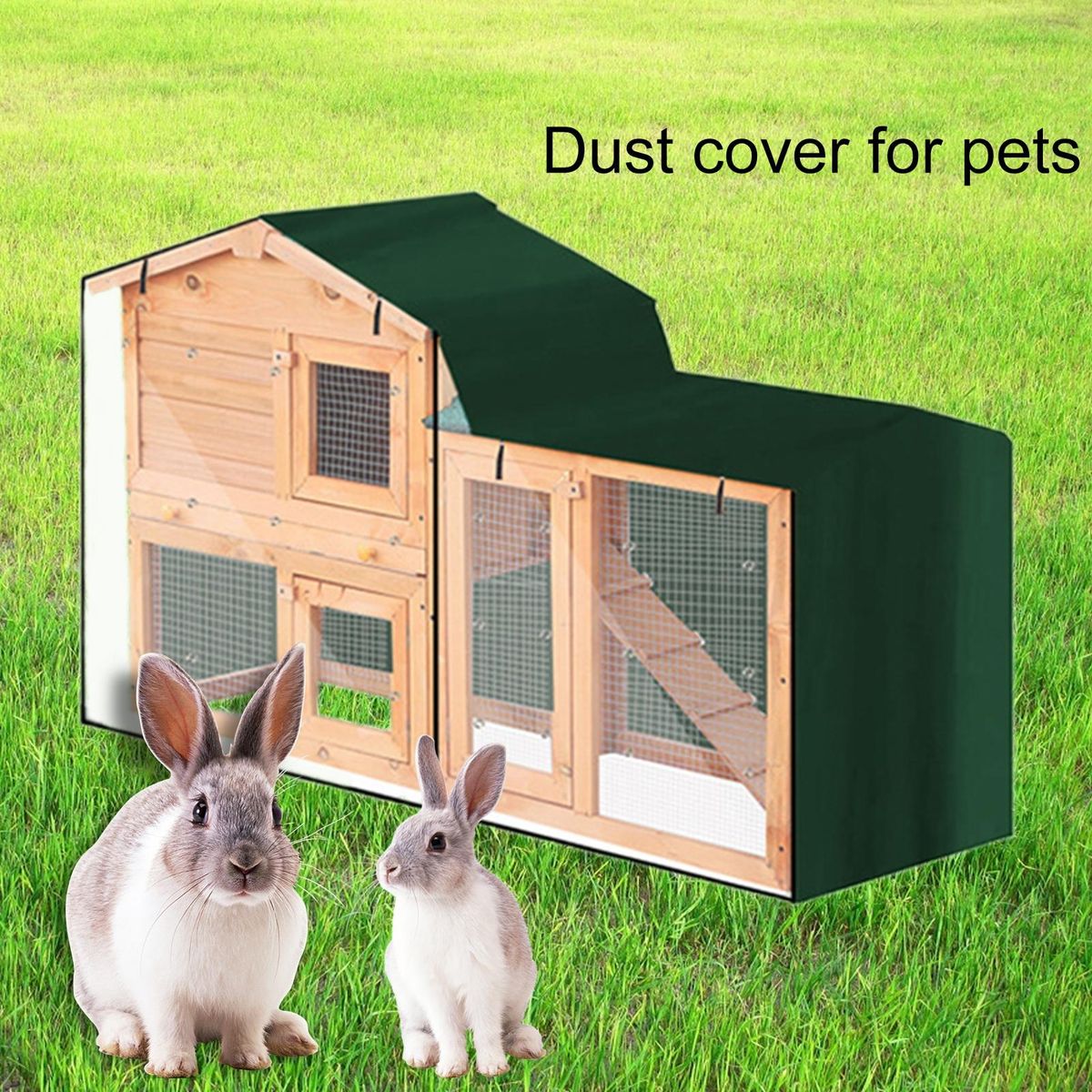 Cage Protective Cover Rabbit Bird Cage Pet Dust Protective Cover Green