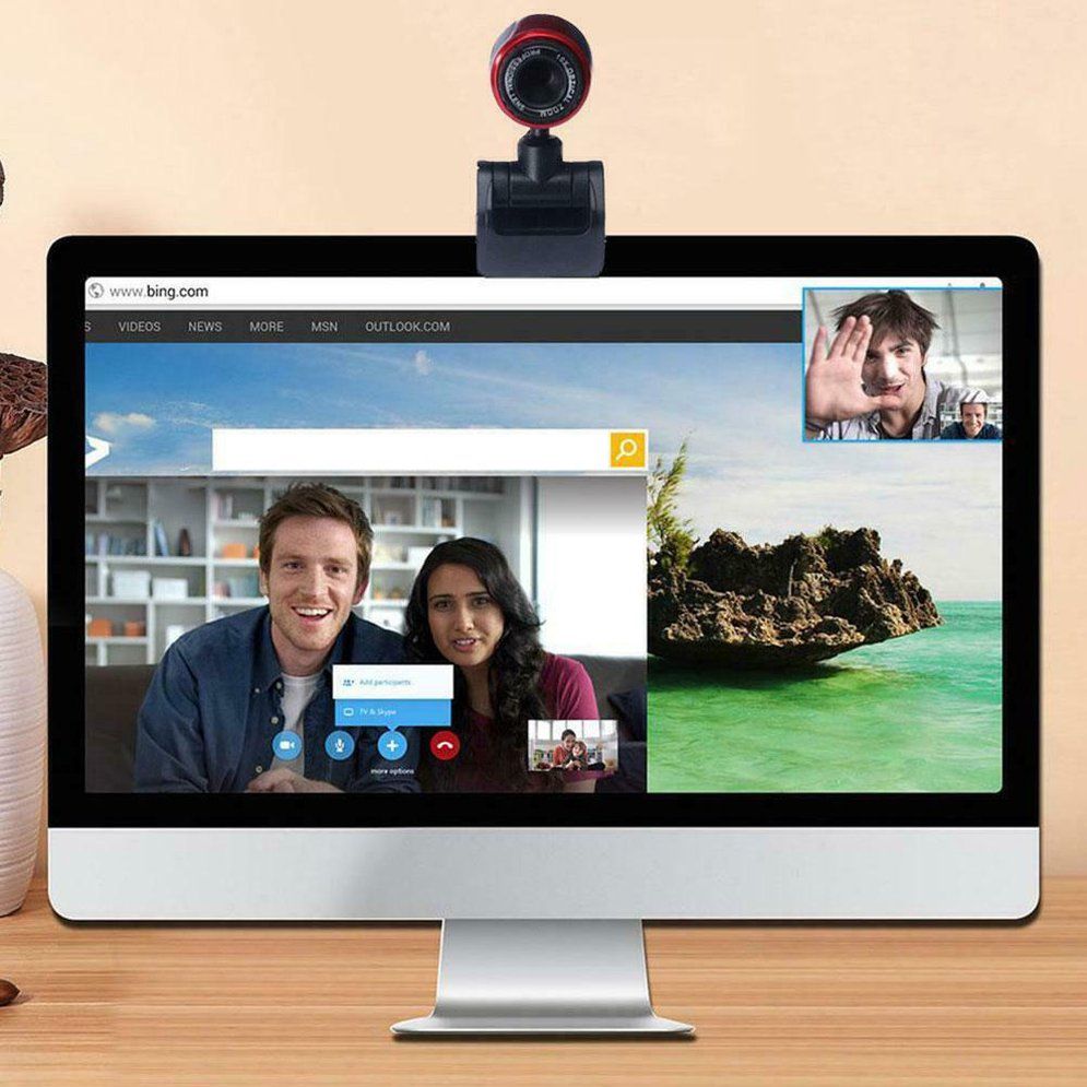 USB2.0 HD Webcam Camera Web Cam With Mic For Computer PC Laptop Digital HD Video Camera Practical Camera Black+red