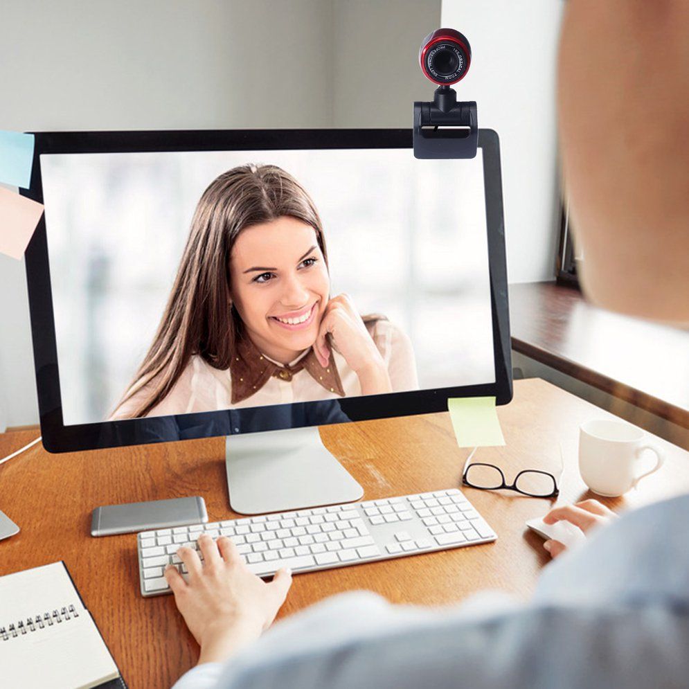 USB2.0 HD Webcam Camera Web Cam With Mic For Computer PC Laptop Digital HD Video Camera Practical Camera Black+red