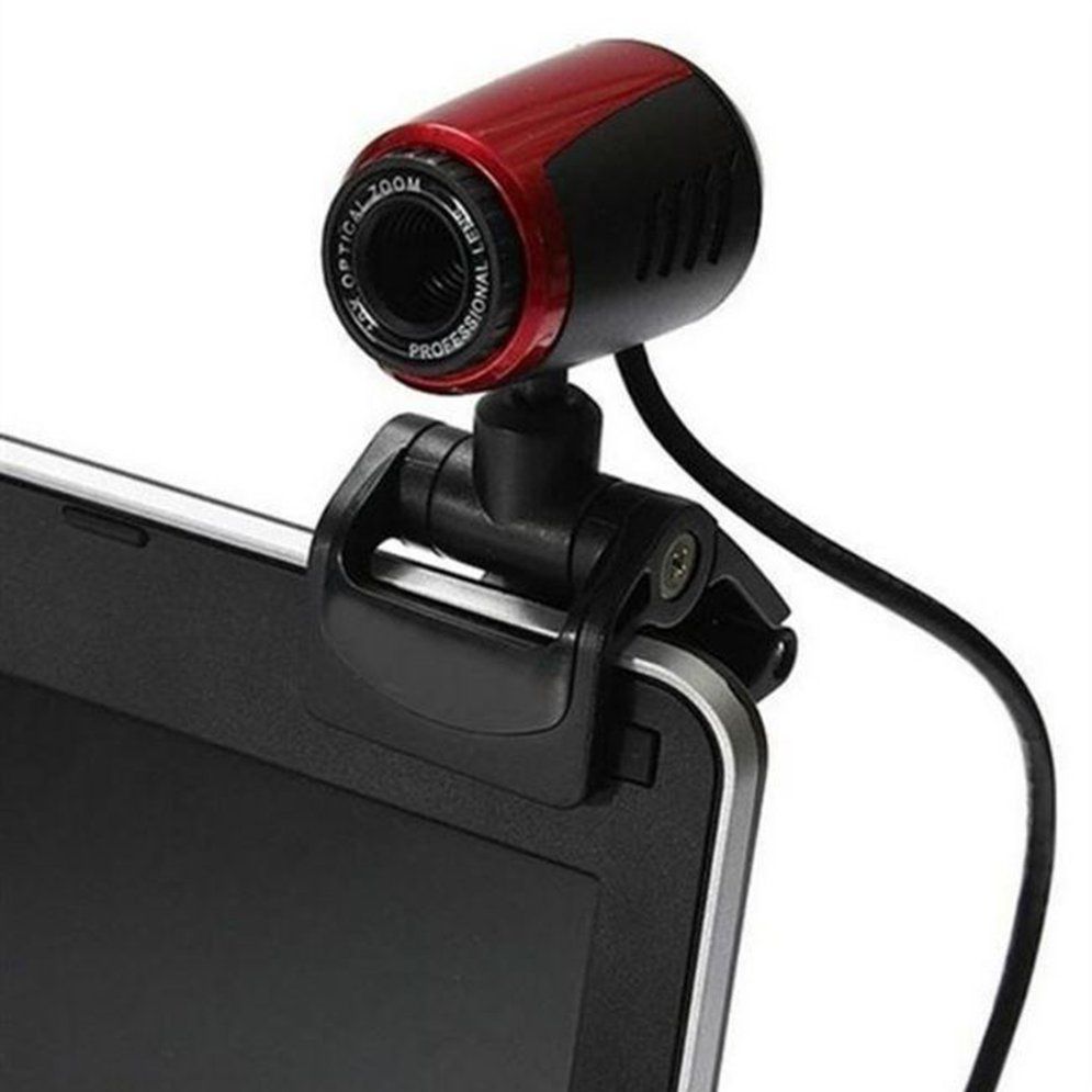 USB2.0 HD Webcam Camera Web Cam With Mic For Computer PC Laptop Digital HD Video Camera Practical Camera Black+red