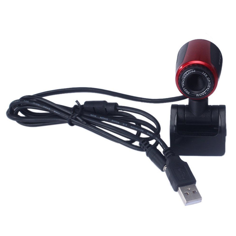 USB2.0 HD Webcam Camera Web Cam With Mic For Computer PC Laptop Digital HD Video Camera Practical Camera Black+red