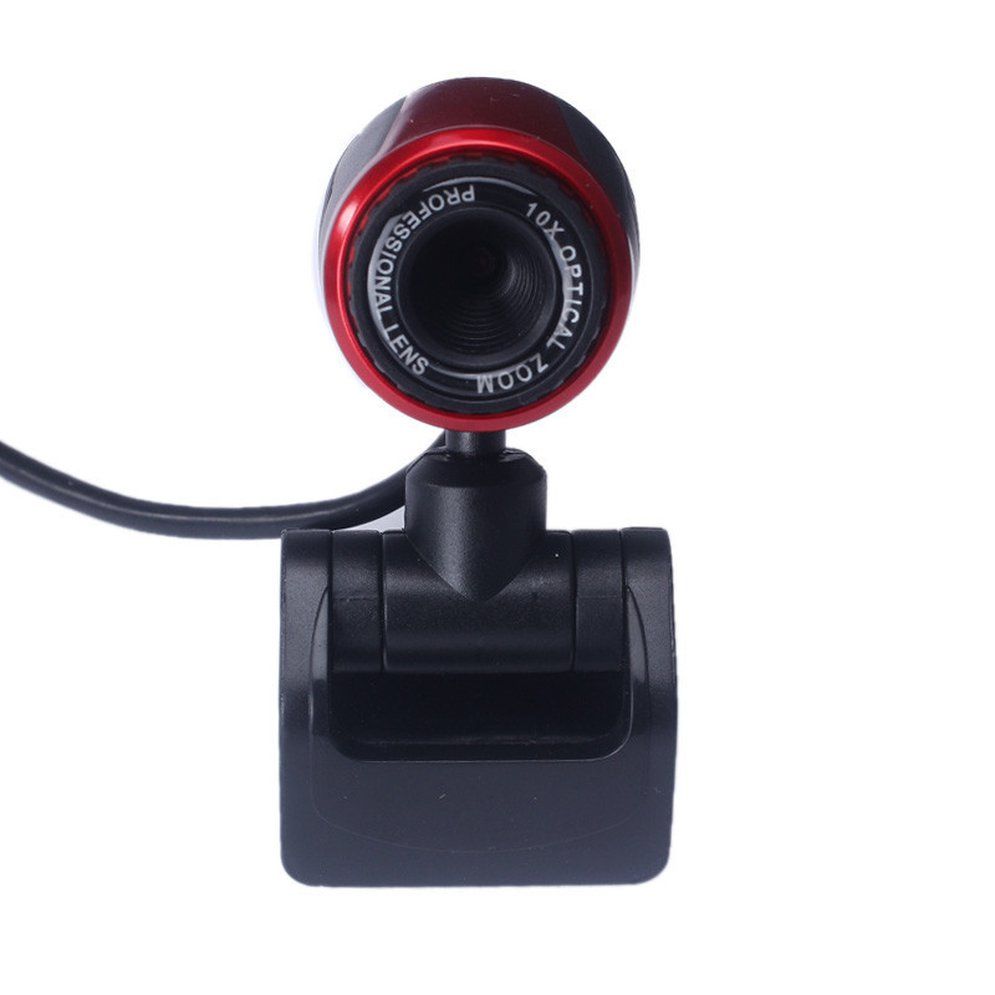 USB2.0 HD Webcam Camera Web Cam With Mic For Computer PC Laptop Digital HD Video Camera Practical Camera Black+red