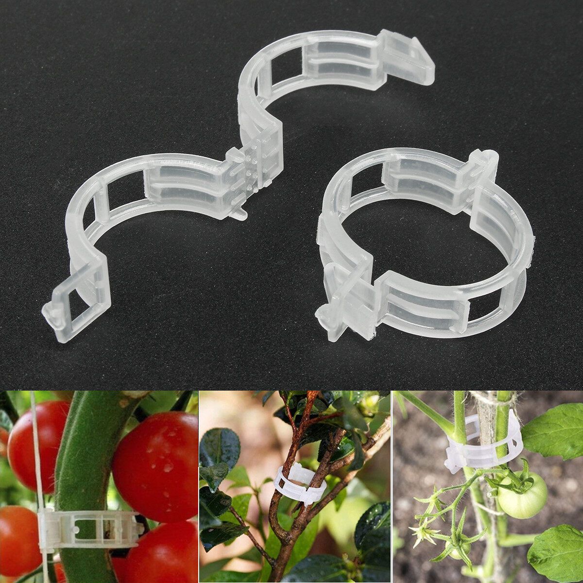 50Pcs Plant Garden Clips Trellis For Vine Tomato Upright Grow Veget Tool