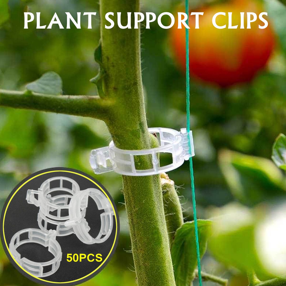 50Pcs Plant Garden Clips Trellis For Vine Tomato Upright Grow Veget Tool