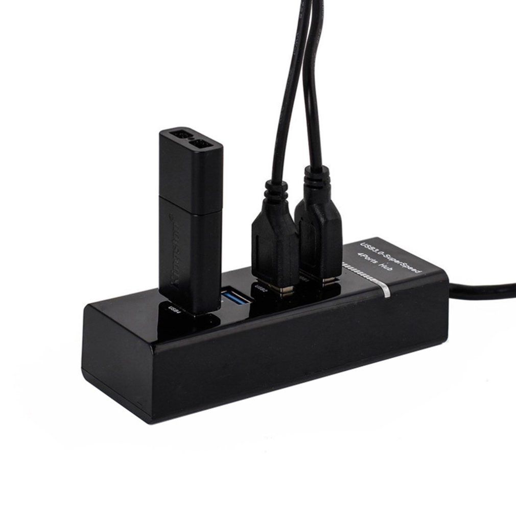 4 Ports USB 3.0 HUB With Power Charging And Switch Multiple USB Splitter Porta Panel USB3.0 USB3 USB-HUB Hab USB Adapter White