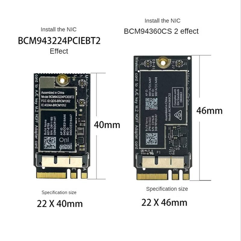 1PCS NGFF M.2 Key A/E Adapter Card Wireless Network Card Ada