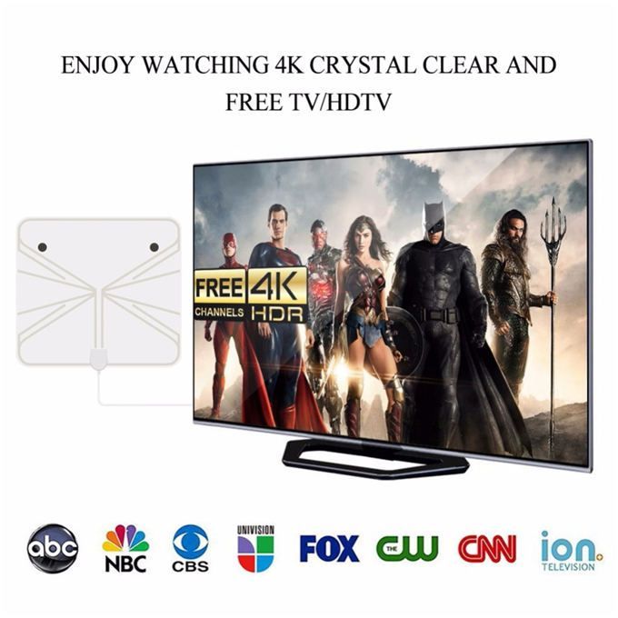 Indoor Tv Antenna Digital Hd TV Antenna Supports 4K 1080P+ Signal Booster Supports All TVs
