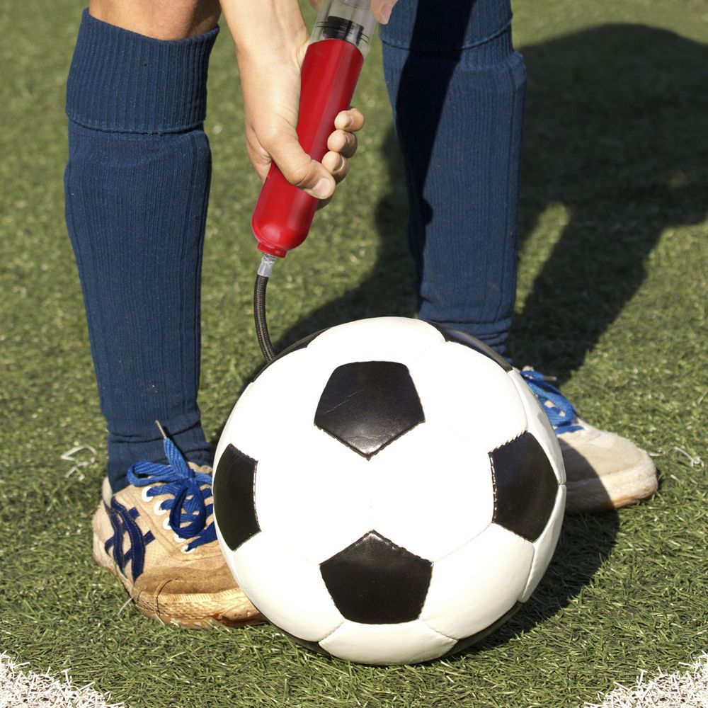 Mini Ball Air Pump Basketball Football Inflator Pump-Red