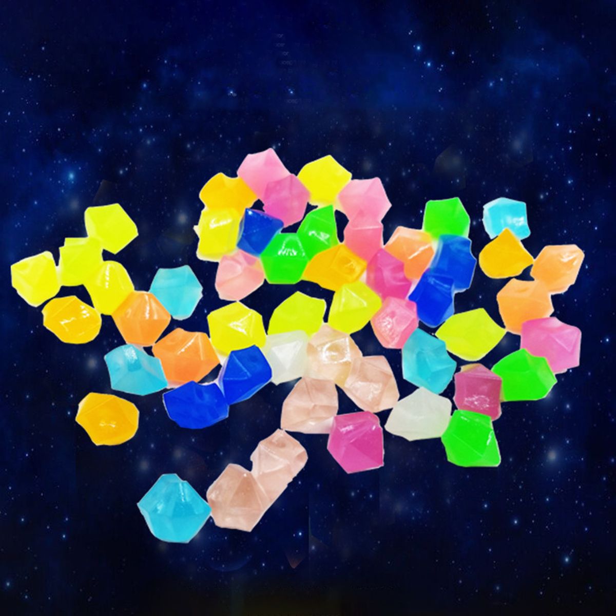 300Pcs Luminous Stone   Glow In The Dark Pebbles Mix Color