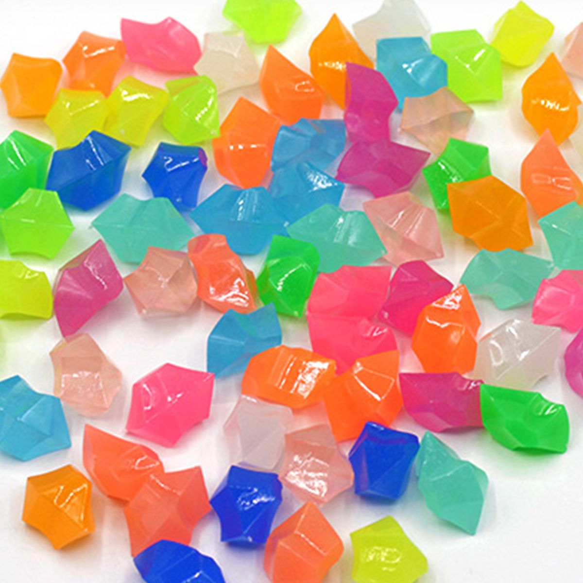 300Pcs Luminous Stone   Glow In The Dark Pebbles Mix Color
