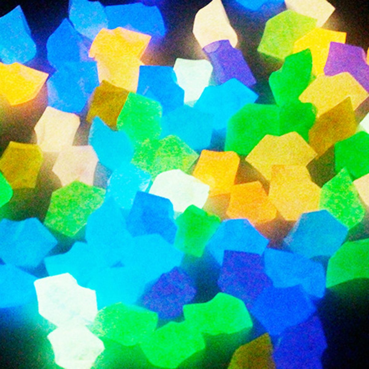 300Pcs Luminous Stone   Glow In The Dark Pebbles Mix Color