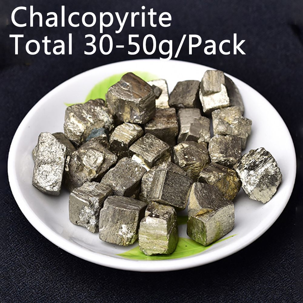 30-50g/Pack 100%Natural Chalcopyrite Pyrite Cube Quartz Crystal Stone Rock Specimen Mineral Reiki