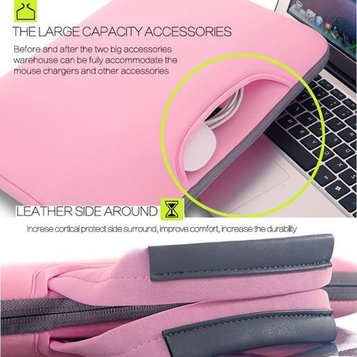 15.4 Inch Portable Air Permeable Handheld Sleeve Bag ForBook Air / Pro, Lenovo And Other Laptops, Size: 38x27.5x3.5cm (Grey)
