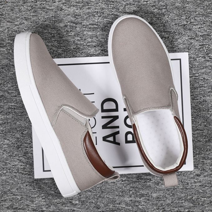 Men's Korean Style Casual Shoes-Gray